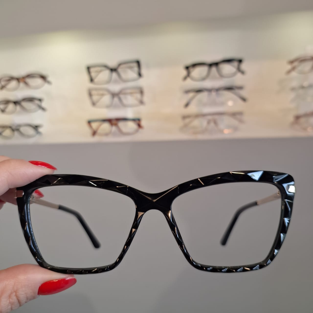 Armação Gatinho Preto 3D Feminina - Monte Seus Óculos