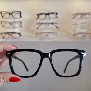 Armação Quadrada Preto Unissex - Monte Seus Óculos