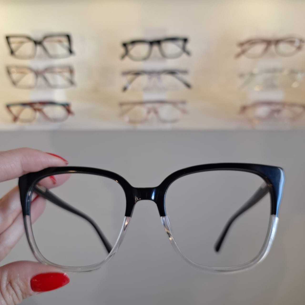 Armação Quadrado Preto Feminino - Monte Seus Óculos