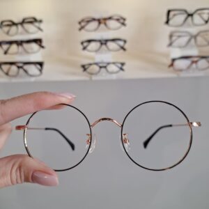 Armação Redondo Preto / Dourado Unissex - Monte Seus Óculos 29