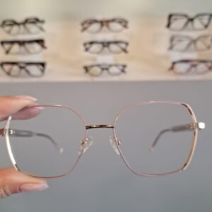 Armação Sextavado Lilás / Nude / Dourado Feminino 60010