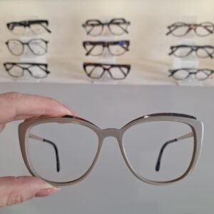 Armação Oval Gatinho Nude Feminino - Monte Seus Óculos