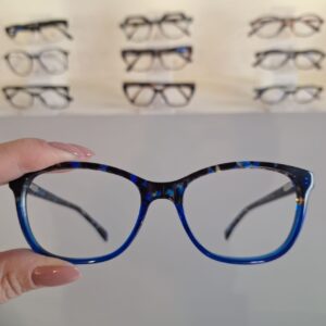 Armação Retangular Azul / Preto Feminino - Monte Seus Óculos