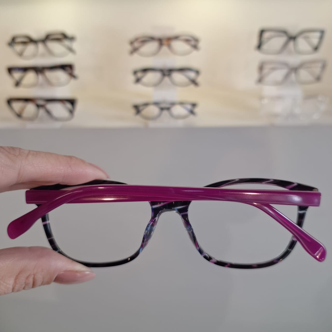 Armação Retangular Pink / Preto feminino - Monte Seus Óculos - Imagem 2