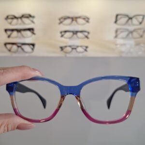 Armação Quadrado Pink / Azul / Marrom Feminino - Monte Seus Óculos