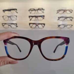 Armação Quadrado Demir / Roxo / Azul Feminino - Monte Seus Óculos