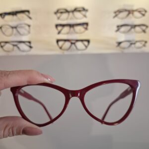 Armação Gatinho Retro Vinho Feminino - Monte Seus Óculos