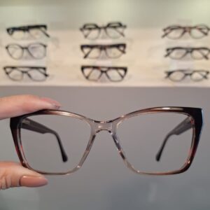 Armação Quadrado Marrom Degrade Feminino - Monte Seus Óculos