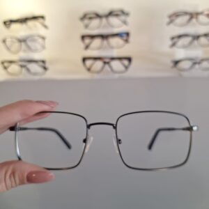 Armação Retangular Grafite Masculino - Monte Seus Óculos