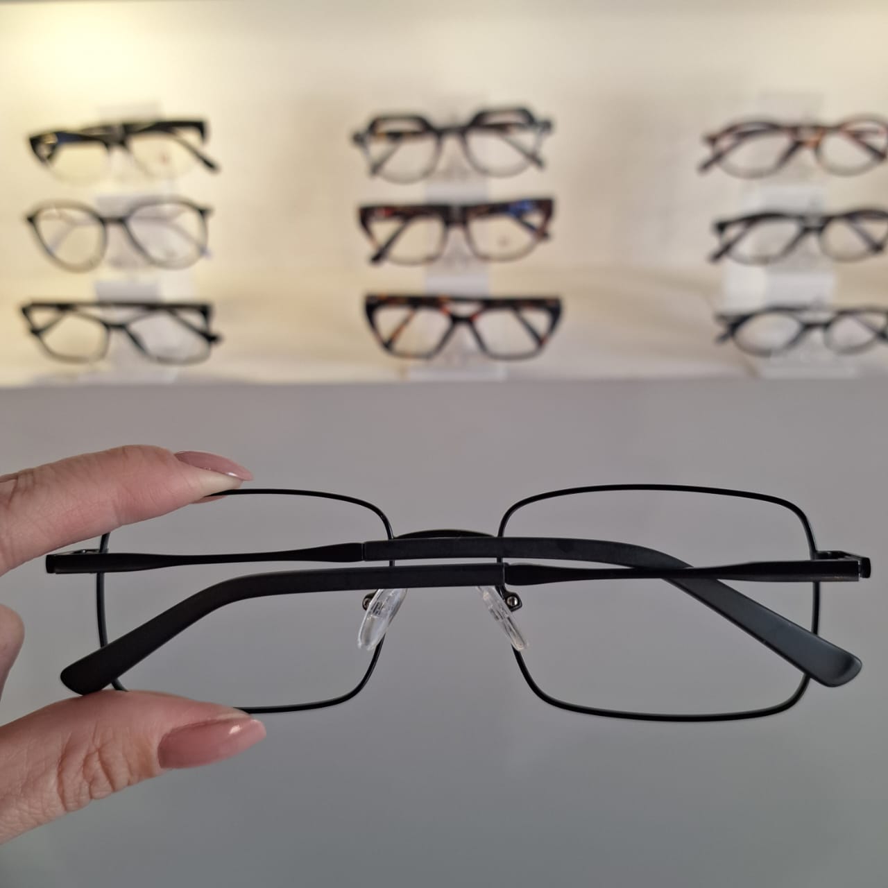 Armação Retangular Preto Masculino - Monte Seus Óculos - Imagem 2