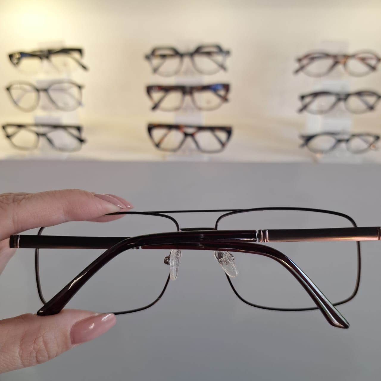 Armação Retangular Marrom Masculino - Monte Seus Óculos - Imagem 2