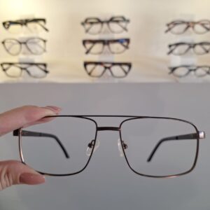 Armação Retangular Marrom Masculino - Monte Seus Óculos