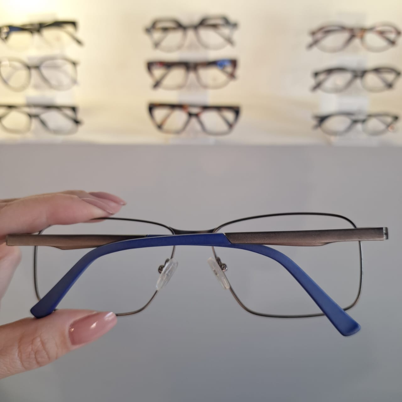 Armação Retangular Grafite Masculino - Monte Seus Óculos - Imagem 2