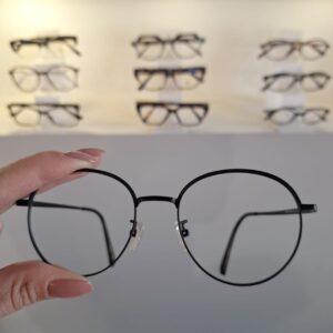 Armação Oval Preto Unissex - Monte Seus Óculos