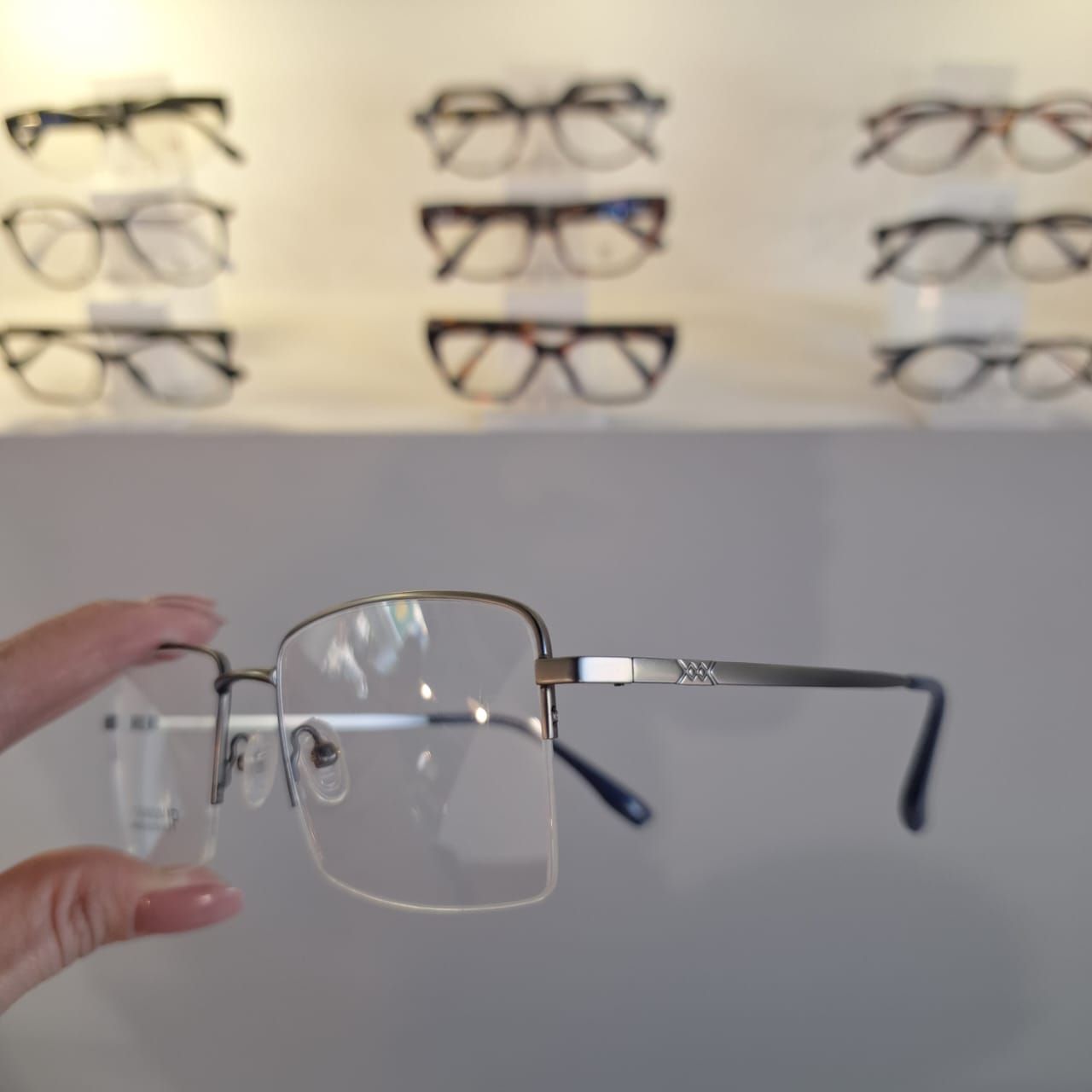 Armação Retangular Grafite Masculino - Monte Seus Óculos - Imagem 2