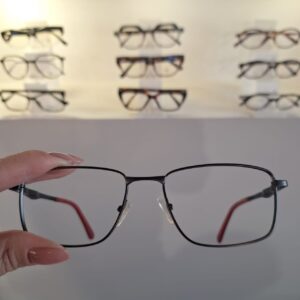 Armação Retangular Preto Masculino - Monte Seus Óculos