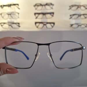 Armação Quadrado Grafite Masculino - Monte Seus Óculos