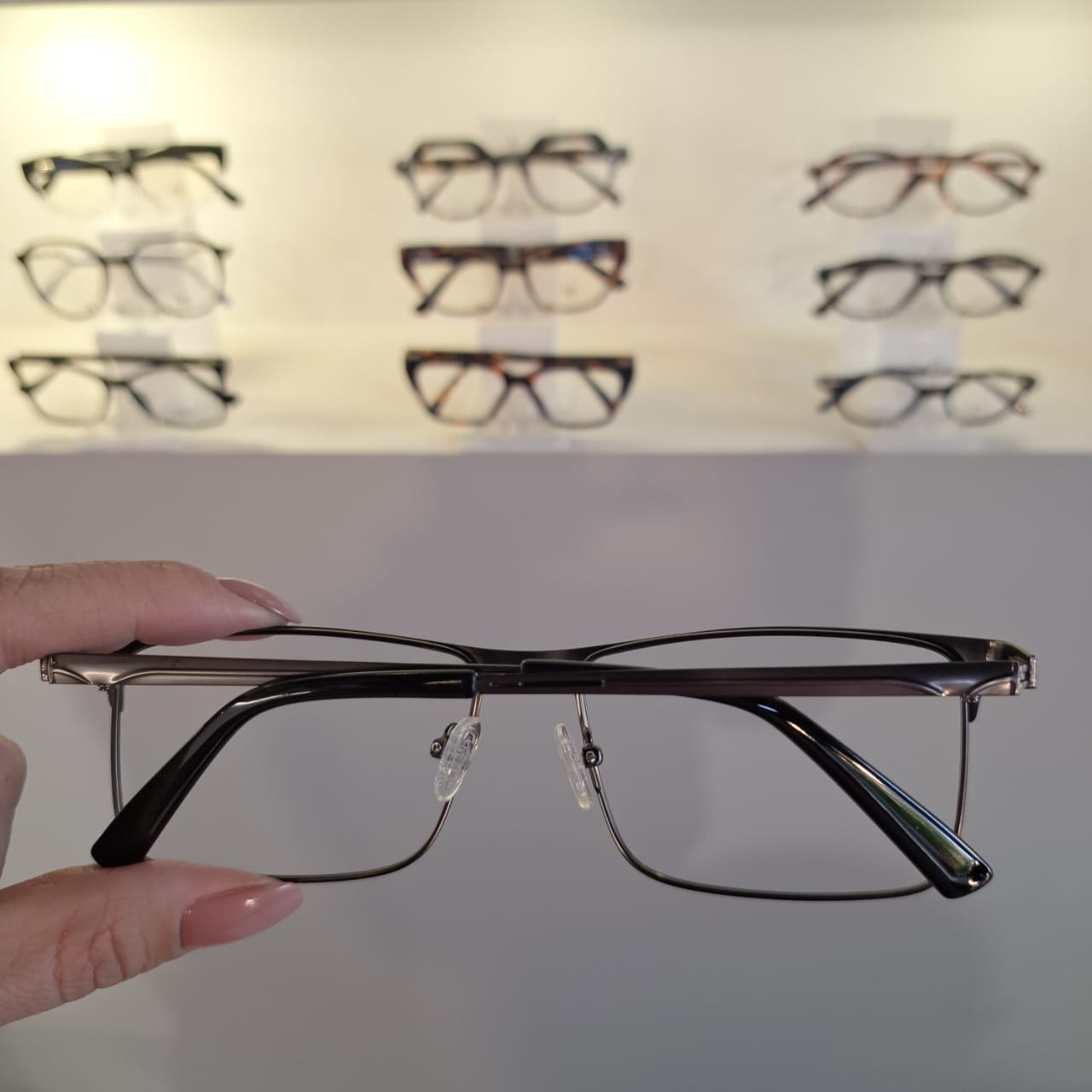 Armação Retangular Grafite Masculino - Monte Seus Óculos - Imagem 2