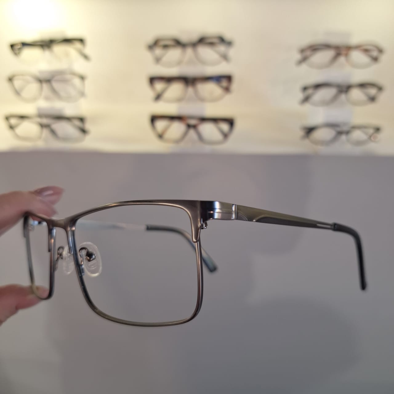 Armação Retangular Grafite Masculino - Monte Seus Óculos - Imagem 3