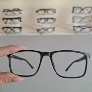 Armação Retangular Preto Masculino - Monte Seus Óculos