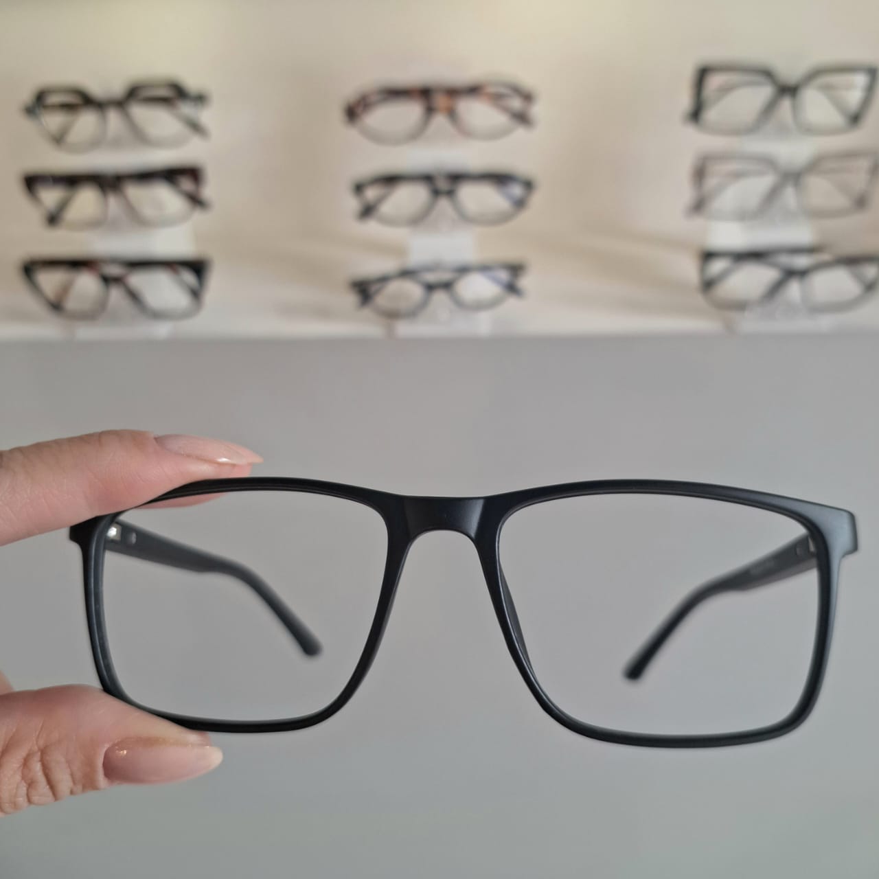Armação Retangular Preto Masculino - Monte Seus Óculos