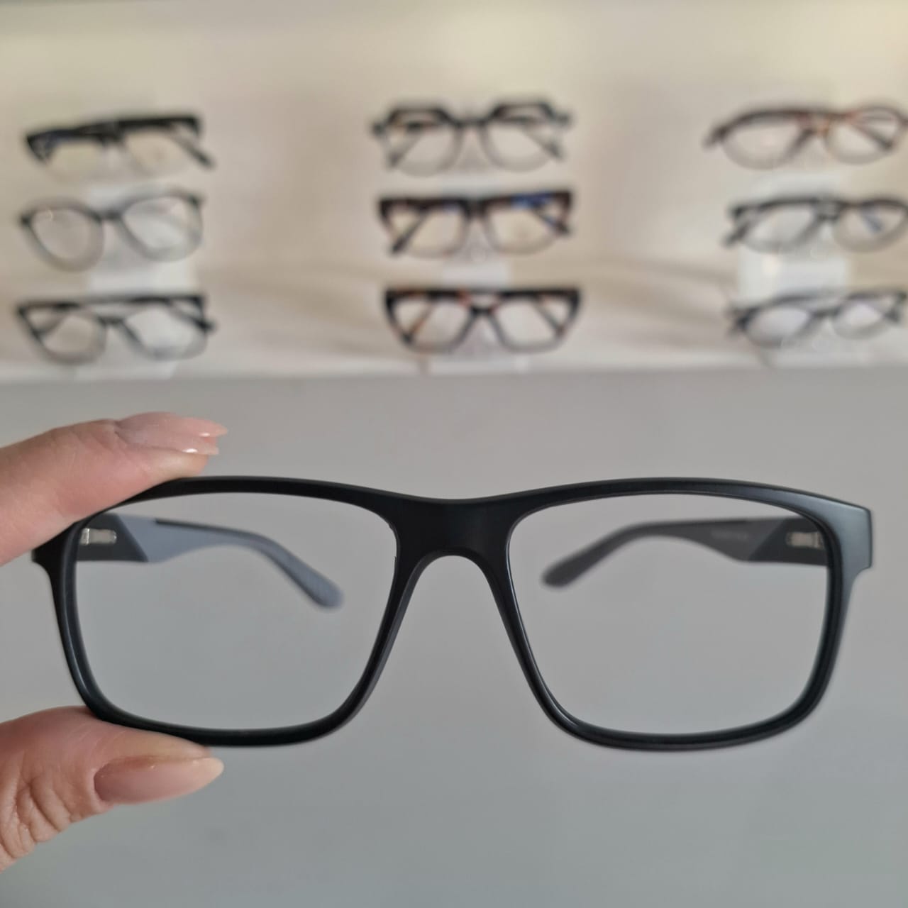 Armação Retangular Preto Masculino - Monte Seus Óculos