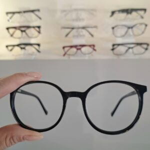 Armação Oval Preto Unissex - Monte Seus Óculos