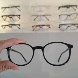 Armação Oval Preto Unissex - Monte Seus Óculos