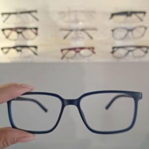 Armação Retangular Azul Masculino - Monte Seus Óculos