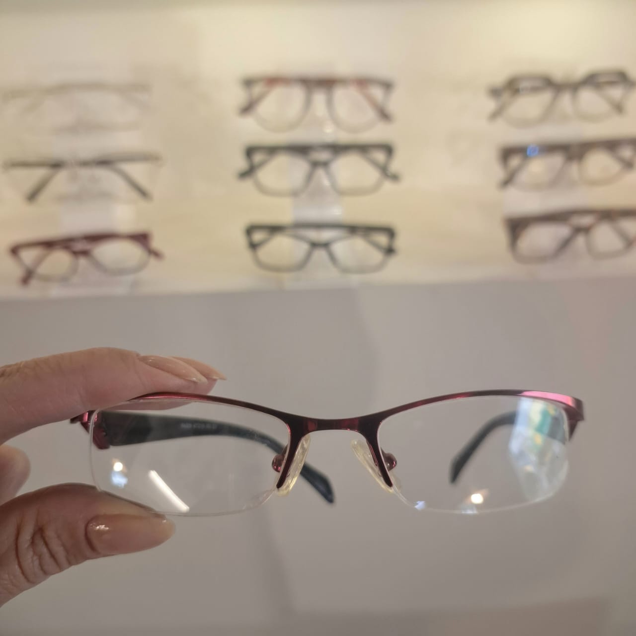 Armação Infantil Retangular Vinho Feminina - Monte Seus Óculos