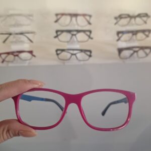 Armação Infantil Retangular Clipon Pink Feminino - Monte Seus Óculos