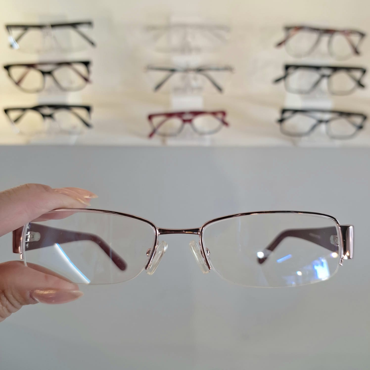 Armação Retangular Rose Feminino - Monte Seus Óculos