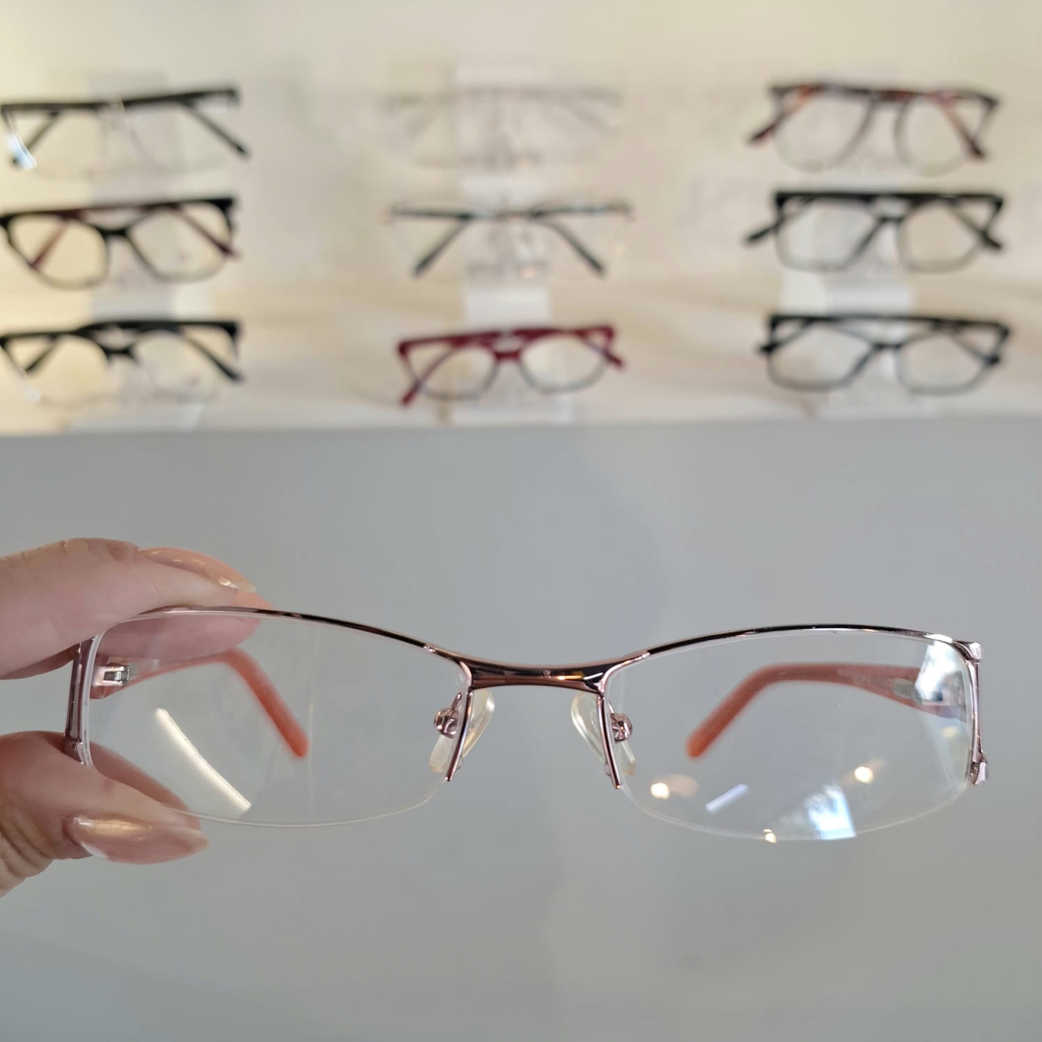 Armação Retangular Rose Feminino - Monte Seus Óculos