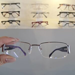 Armação Retangular Grafite / Roxo Feminino - Monte Seus Óculos