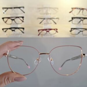 Armação Gatinho Rosa Feminino - Monte Seus Óculos