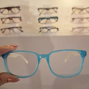 Armação Retangular Azul Feminino - Monte Seus Óculos