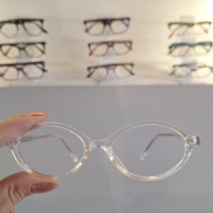 Armação Oval Transparente Feminino - Monte Seus Óculos