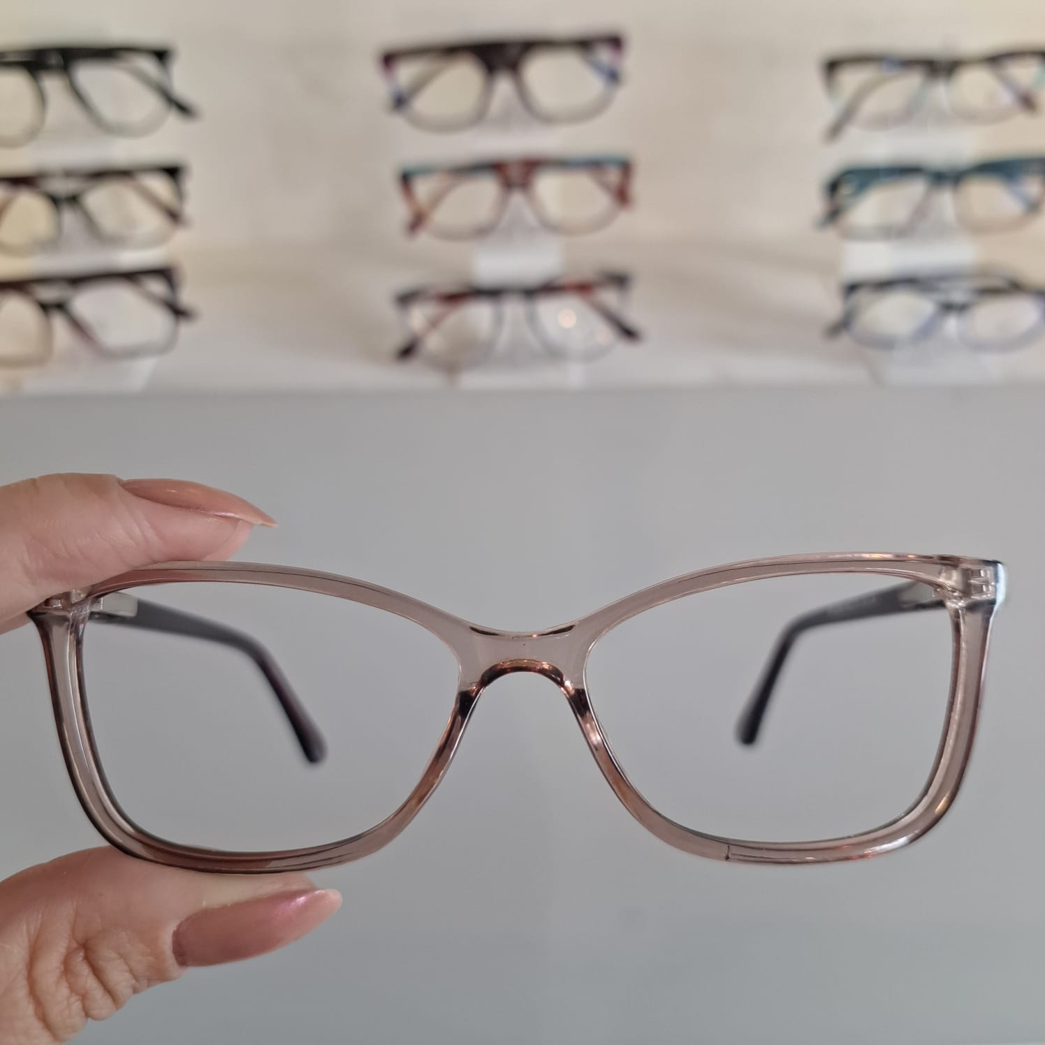 Armação Retangular Marrom Infantil Feminino - Monte Seus Óculos