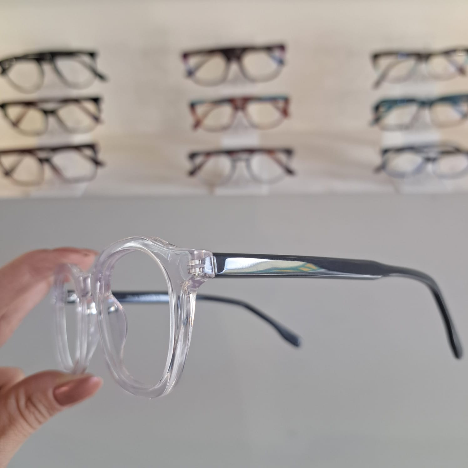 Armação Sextavado Transparente Unisex - Monte Seus Óculos - Imagem 3