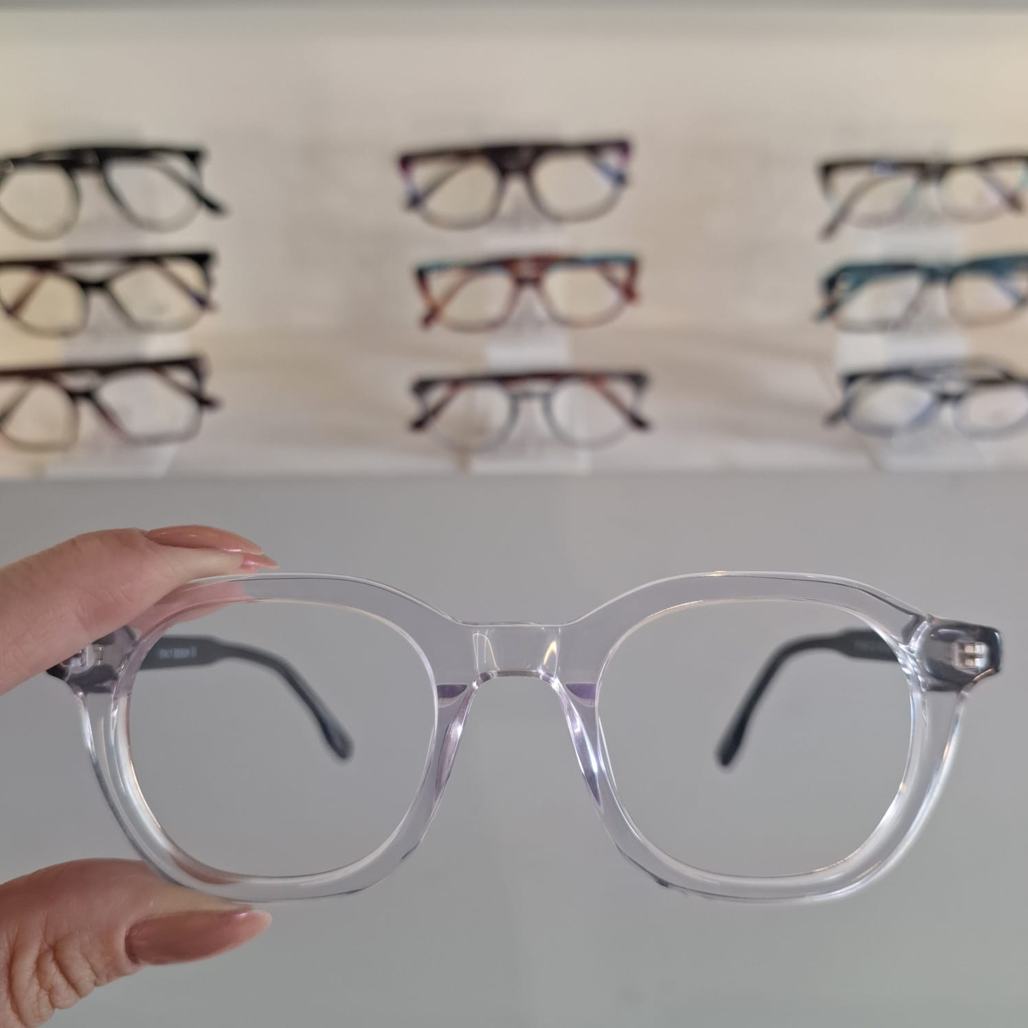 Armação Sextavado Transparente Unisex - Monte Seus Óculos