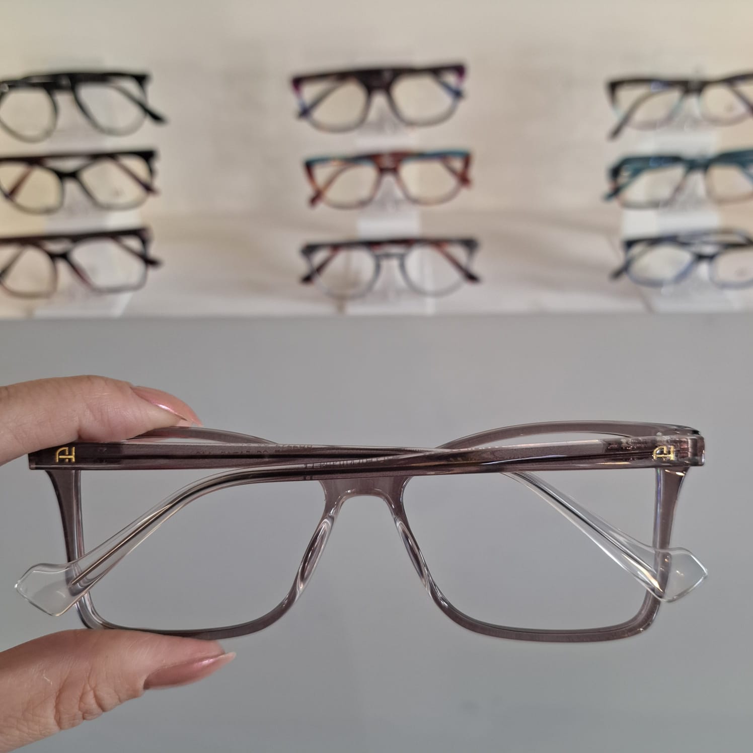 Armação Quadrado Marrom Feminino - Monte Seus Óculos - Imagem 2