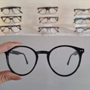 Armação Redondo Preto Unisex - Monte Seus Óculos