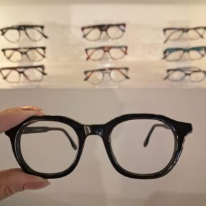 Armação Sextavado Preto Unisex - Monte Seus Óculos