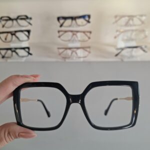 Óculos Quadrado Acetato Feminino 9097 Preto