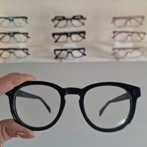 Óculos Oval Acetato Vintage Unisex 1071 Preto